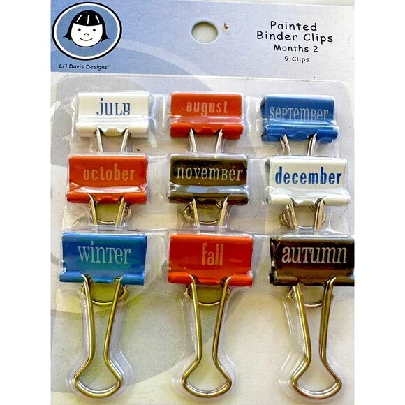 NEW Lot of 4 Scrapbook Embellishments & Clips- Christmas Winter & Months of Year - Picture 12 of 15